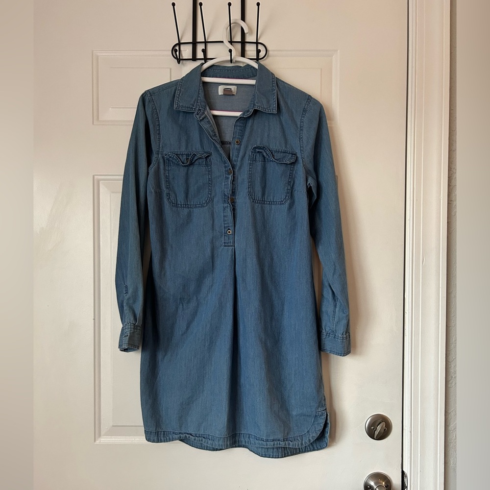 Old Navy Chambray Shirt Dress Size S